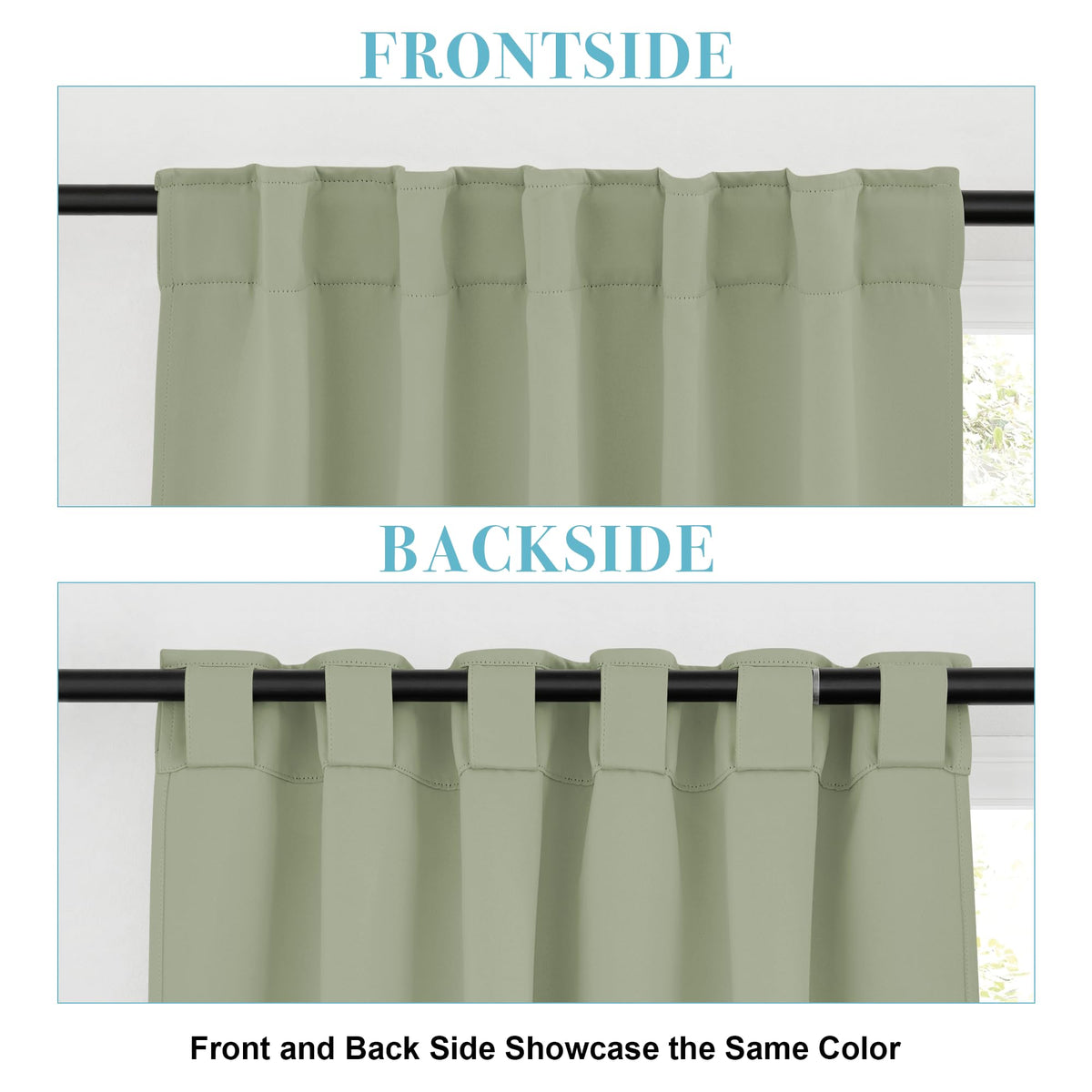 Short Blackout Curtains for Small Window (2 Count)
