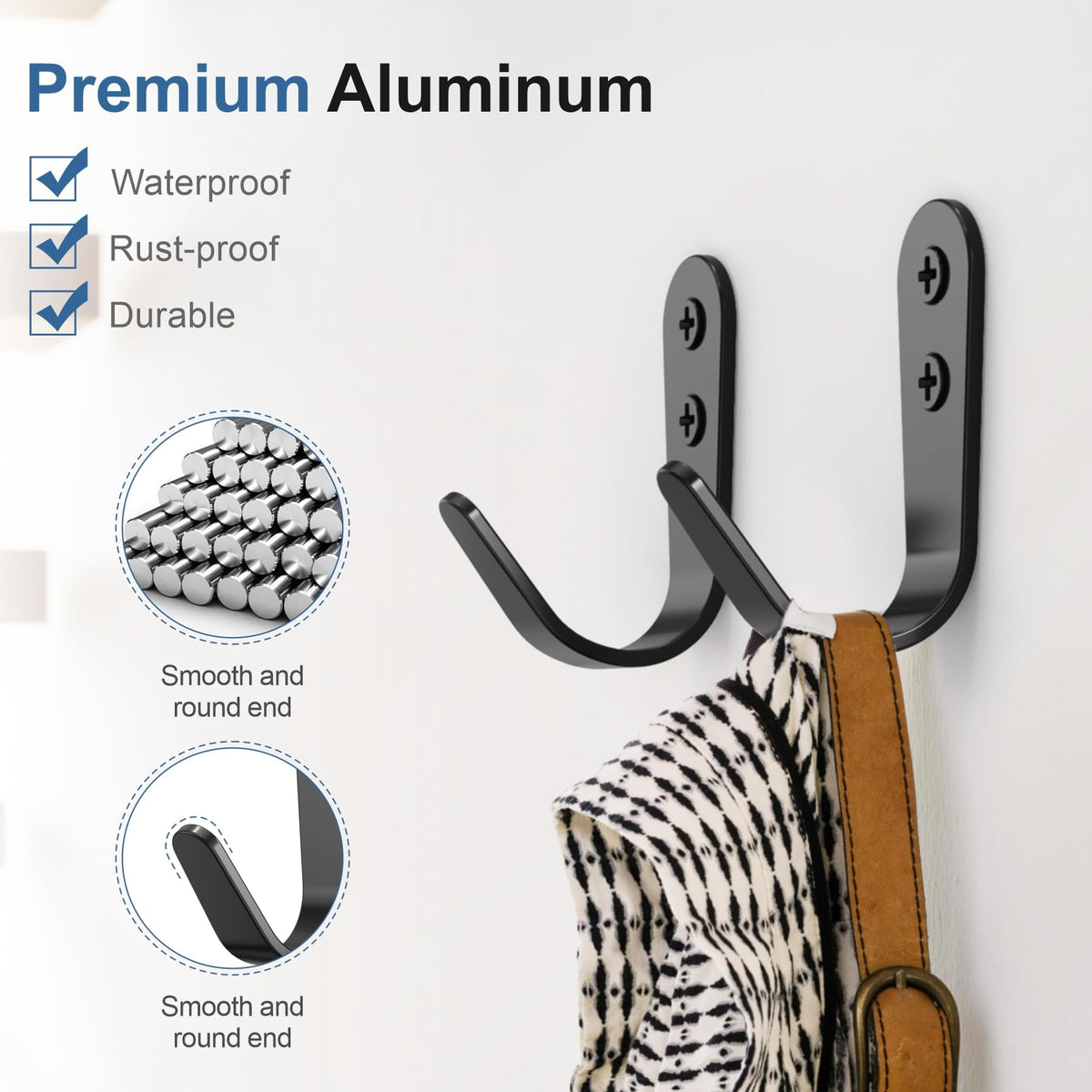 10 Pack Coat Hooks for Hanging (10 Count)