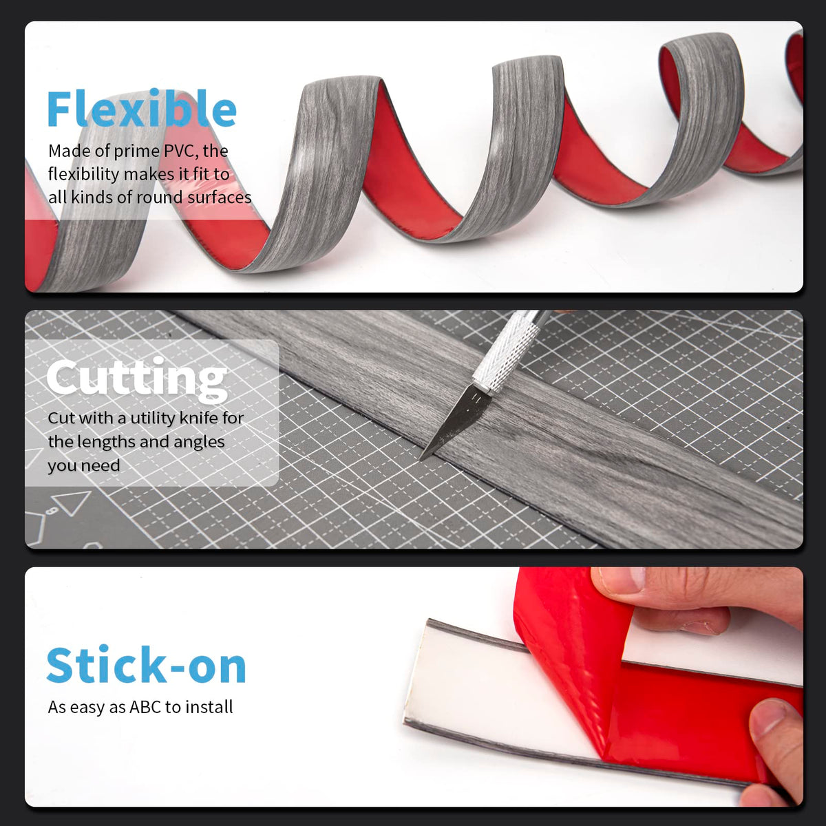 4 ft Vinyl Flat Floor Transition Strip (4 Foot)