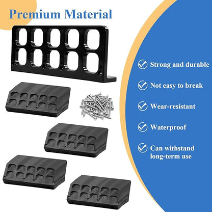 50 Pcs Cable Chase-Wire Bracket Fits NMB Electrical Cord Organized Management, Cable Support Wire Bracket Holder W/Screws, NM Cable Support Organizer, Electrical Wire Dispenser,1-Inch 10-Hole Diameter