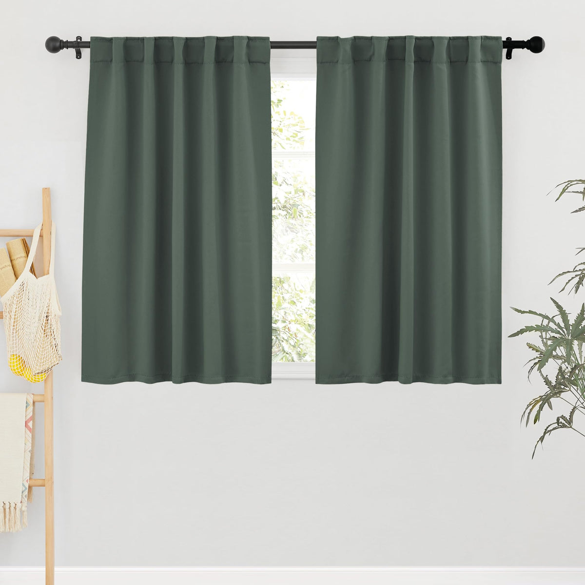 Short Blackout Curtains for Small Window (2 Count)