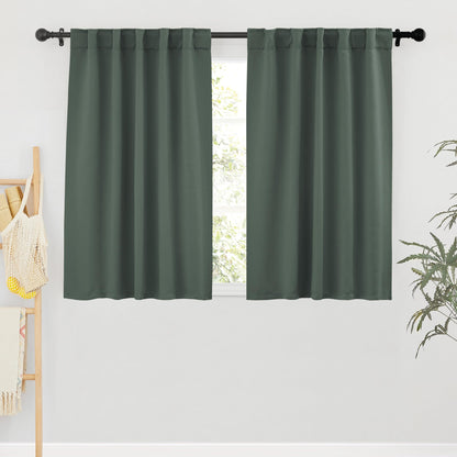 Short Blackout Curtains for Small Window (2 Count)