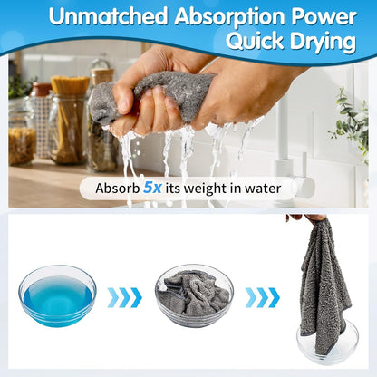 Grey Microfiber Cleaning Cloth (24 Count)