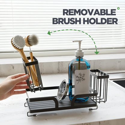 Sponge Holder for Kitchen Sink Caddy with Stone Drying Tray 2 PCS