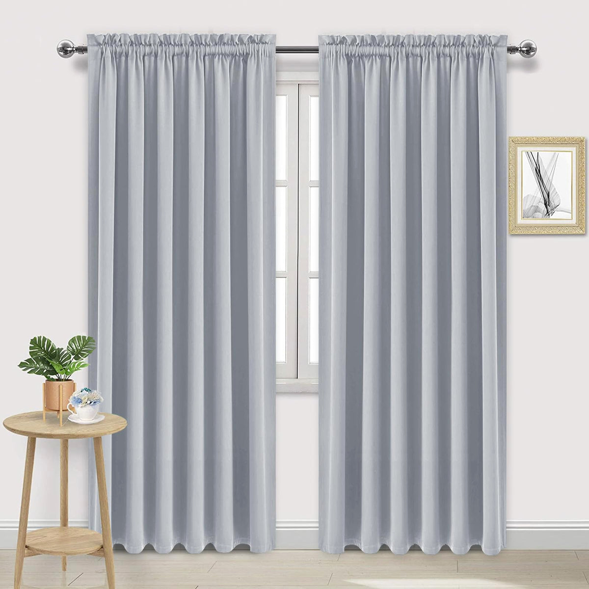 Wide Blackout Curtains for Living Room 70 x 84 Inch Long 2 Panels