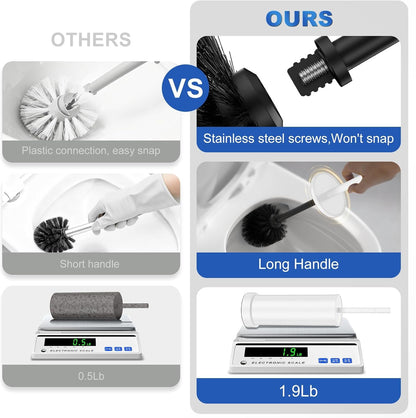 304 Stainless Steel Toilet Brush and Holder Set