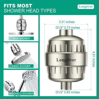 R7 Shower Filter High Put Shower Water Filter for Hard Water