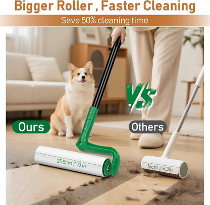 10" Large Lint Roller for Pet Hair (100 Count)