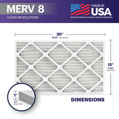 TruFilter 12x20x1 Air Filter MERV 8 (6 Count)