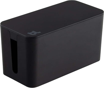 Bluelounge CableBox Mini Cable Management with Small Surge Protector, Black (CBM-BL)