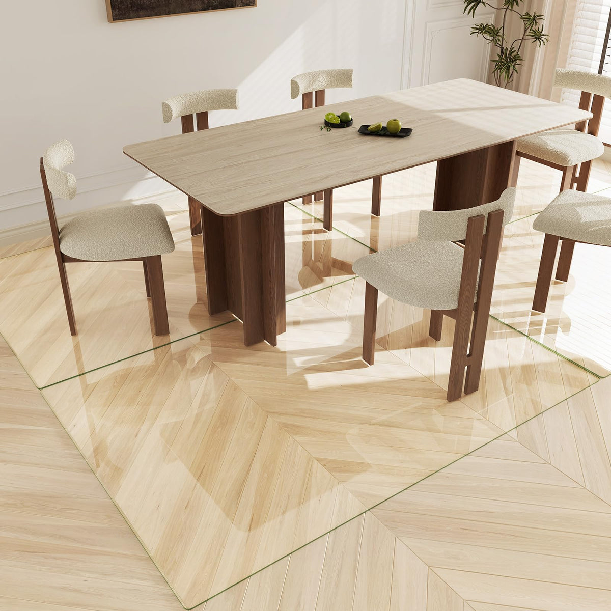 Tempered Glass Chair Mat 72"x48"