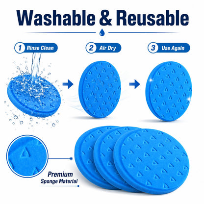 Polishing Pad 6.5 Inch 3 Pack Blue Foam Buffing Pads for Car Detailing (3 Count)