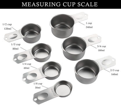 Measuring Cups Set of 7 Stainless Steel Measuring Cups