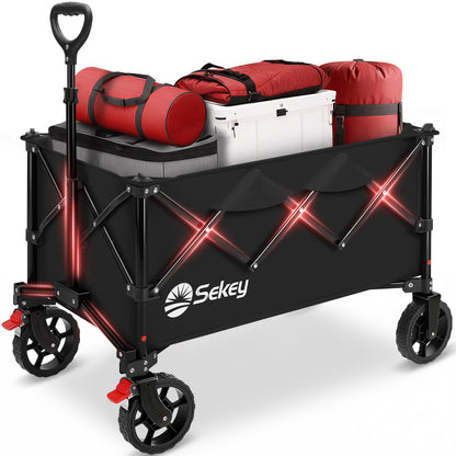Collapsible Foldable Wagon with 300lbs Weight Capacity