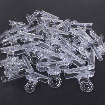 30 Pack Plastic Clear Clips Clamps (30 Count)