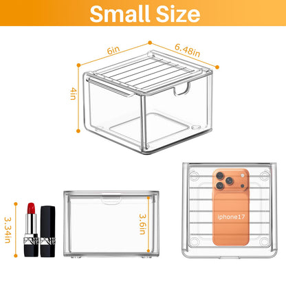 6 Pack Stackable Acrylic Storage Drawers (6 Count)