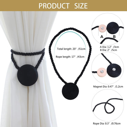 Magnetic Curtain Tiebacks (4 Count)