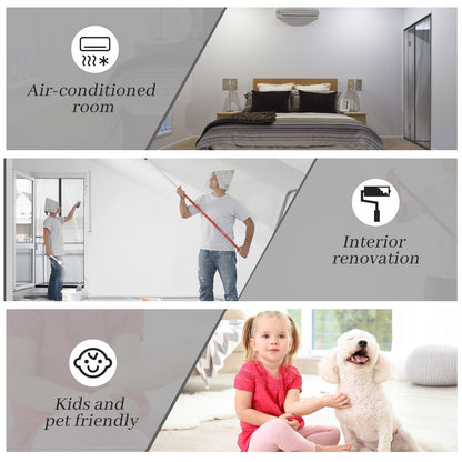 1 Pack Zipper 60 x 102 Inch Dust Barrier Door Kit 5 x 8.5 ft Reusable Temporary Wall Construction Plastic Curtain Cover Containment Standard Gray Doorway Screen Sheeting for Home Renovation