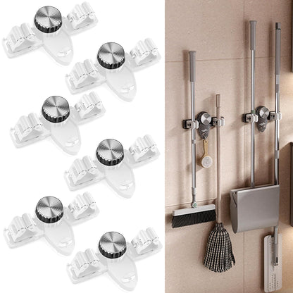 6PCS Broom Holder Mop Hanger Wall Mount (6 Count)