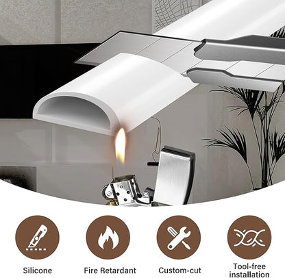 Cord Hider for Wall Mounted TV, 118" Cable Cover for 2-3 Cables with Side Open, Flexible Silicone Wire Raceway Management,Self-Adhesive Cord Organizer,Wire Concealer Channel, White