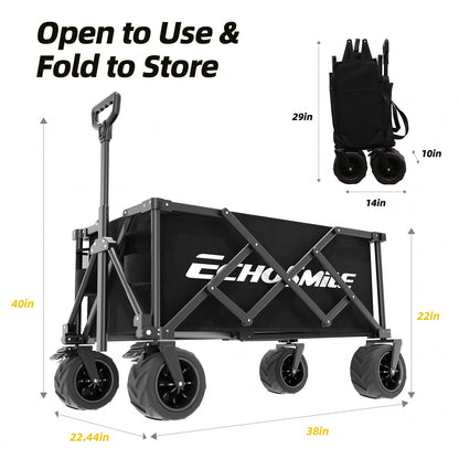 Wagons Carts Foldable Heavy Duty with 400Lbs Wt
