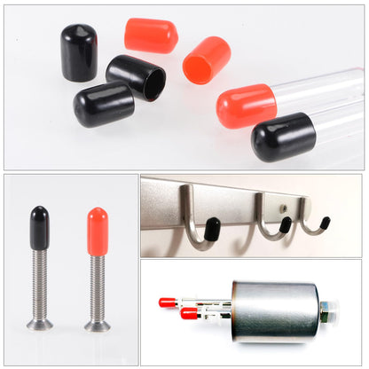 20pcs Rubber End Caps 2.5mm ID Vinyl PVC Round Tube Bolt Cap Cover Screw Thread Protectors Blue