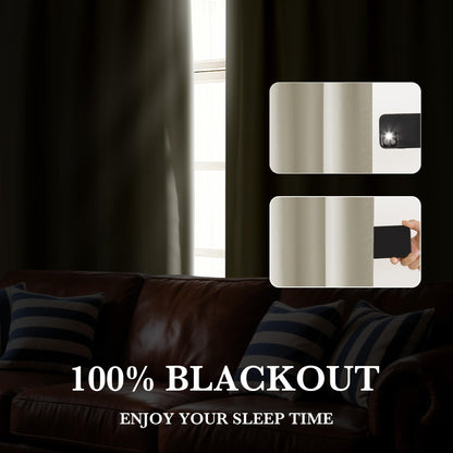 100% Blackout Short Curtains for Small Window (2 Count)