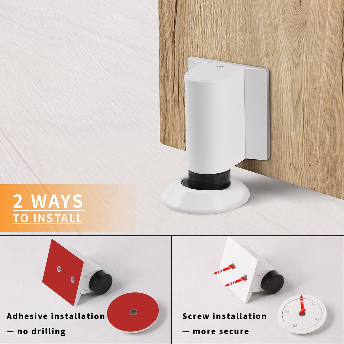 Magnetic Door Stoppers for Bottom of Door (4 Count)