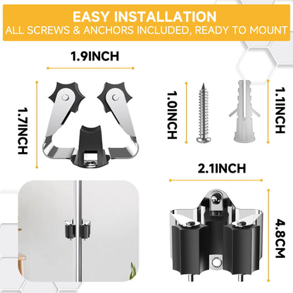 Broom Holder Wall Mount (3 Count)