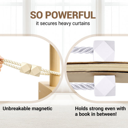 Magnetic Curtain Tiebacks Beige 2pcs (2 Count)