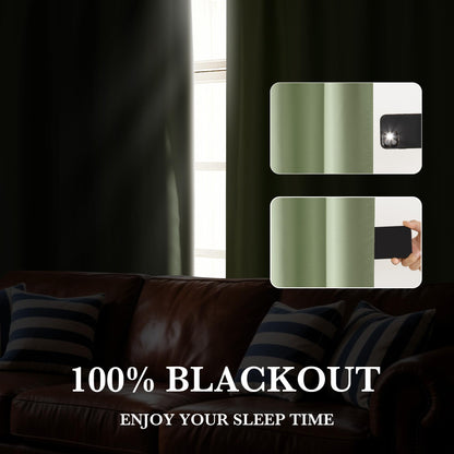Bedroom Blackout Curtains 63 inches Long (2 Count)