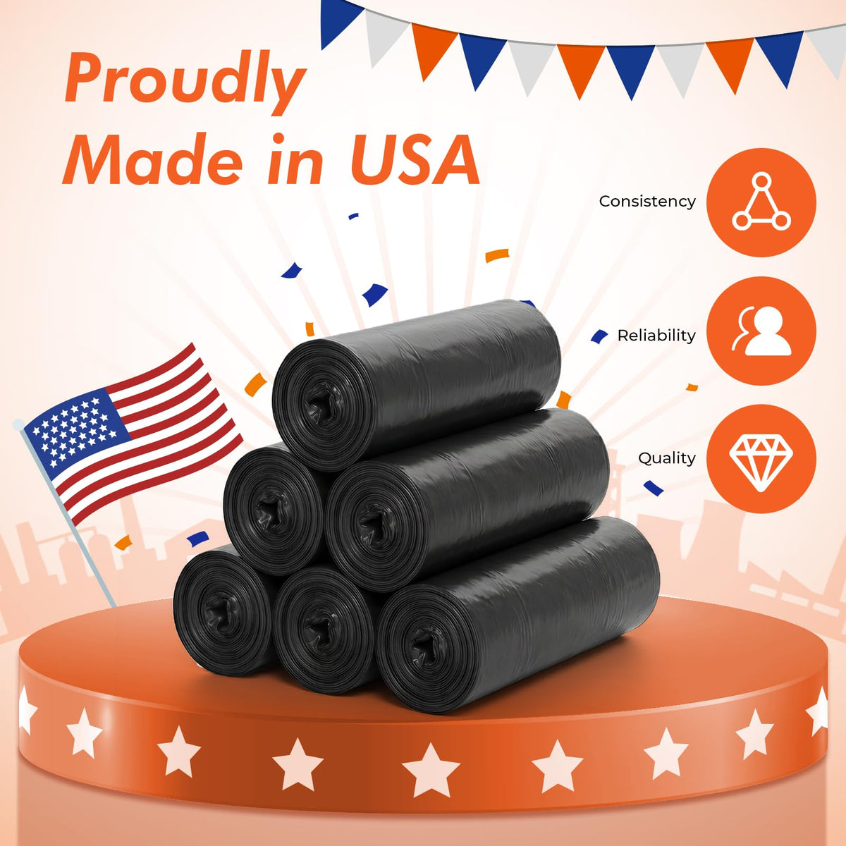 40 45 Gallon Trash Bags (125 Count)