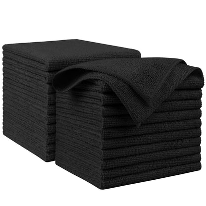 Microfiber Cleaning Cloth Black 20PK (20 Count)