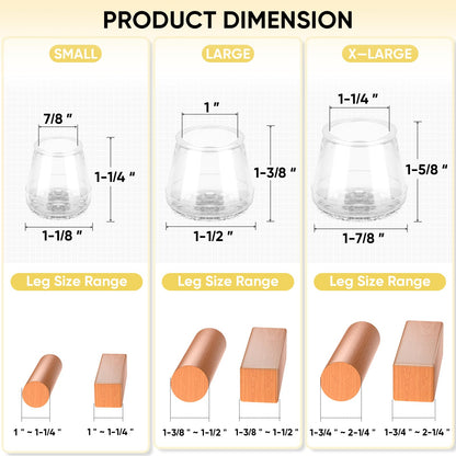 Silicone Chair Leg Floor Protectors