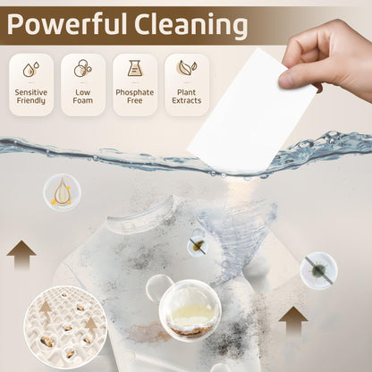 Laundry Detergent Sheet Sandalwood Scent 160 Sheets Non Plastic Washing Sheets Detergent Travel Laundry Kit No waste Portable Soap Sheet for Machine Wash & Hand Wash (160 Count)