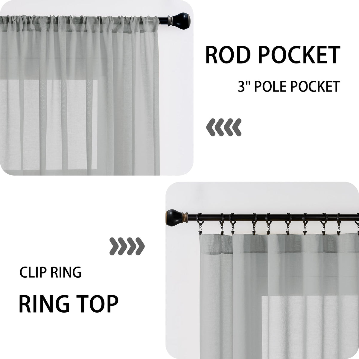 Sheer Door Curtain Closet Linen Textured Curtains Sheer Doorway Light Filtering Voile Patio Glass Doors Rod Pocket Curtain French Door