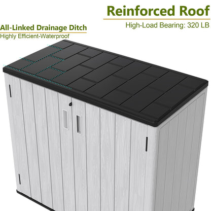 37 Cu.ft Outdoor Storage Cabinet with One Tool Kit