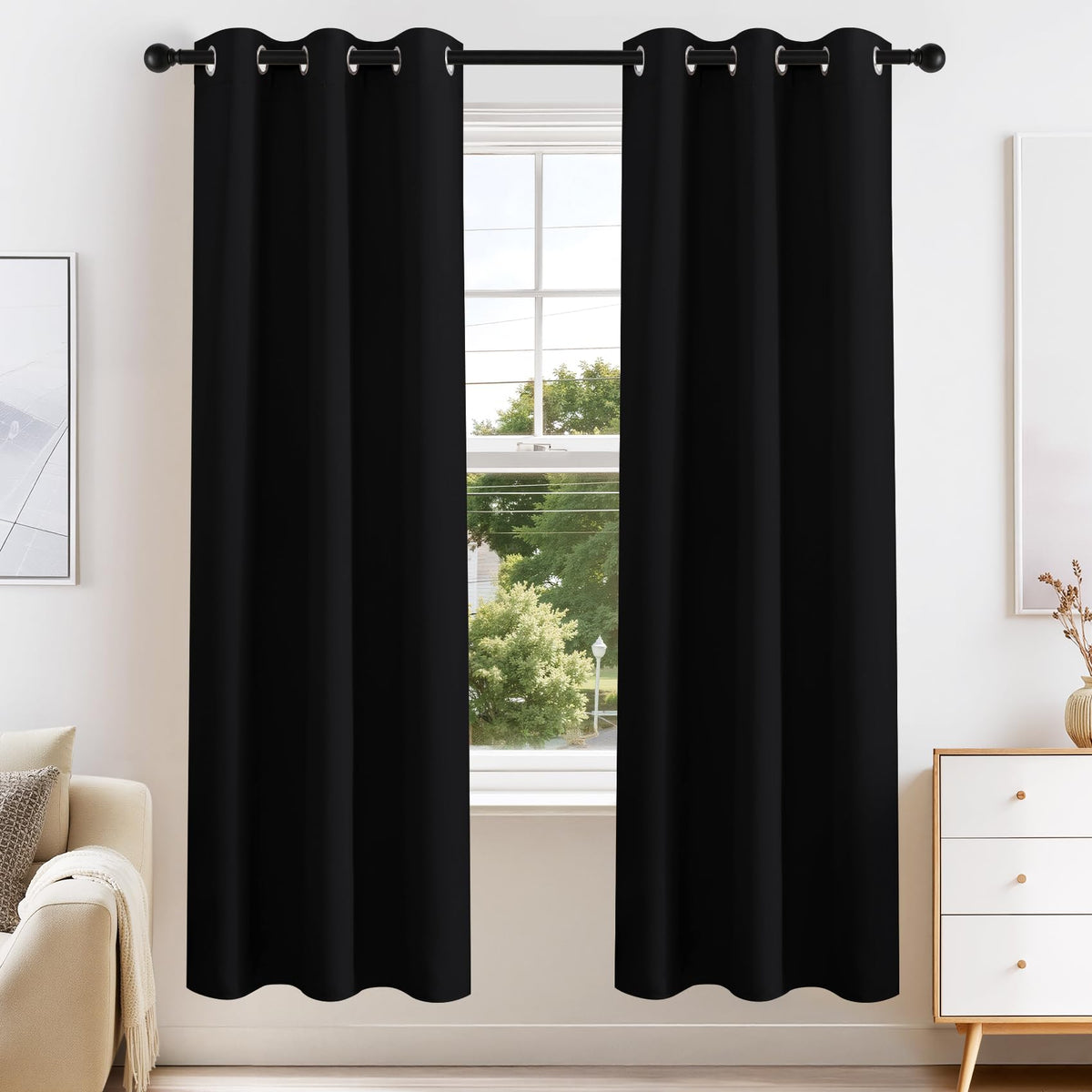 Bedroom Blackout Curtains (2 Count)