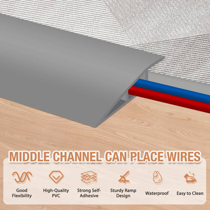 Floor Transition Strip Self Adhesive Vinyl Door Threshold Strip (10 Foot)