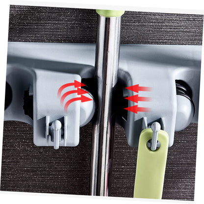 Multi use Mop Stand Hook Wall Mount Broom Holder Storage Broom Gripper for Home Kitchen Bathroom