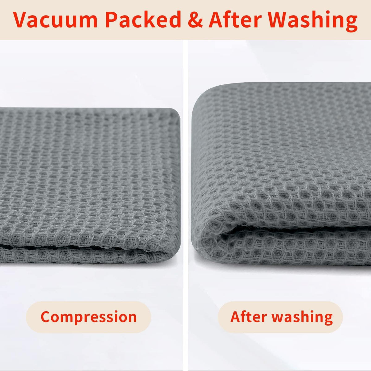 100% Cotton Waffle Weave Kitchen Dish Cloths 18 (18 Count)