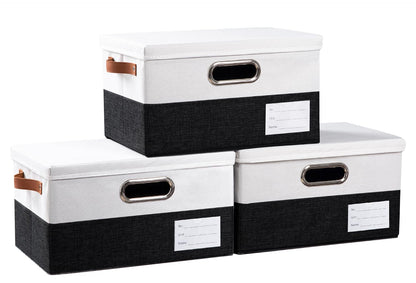 Storage Bins with Lids [3 (3 Count)