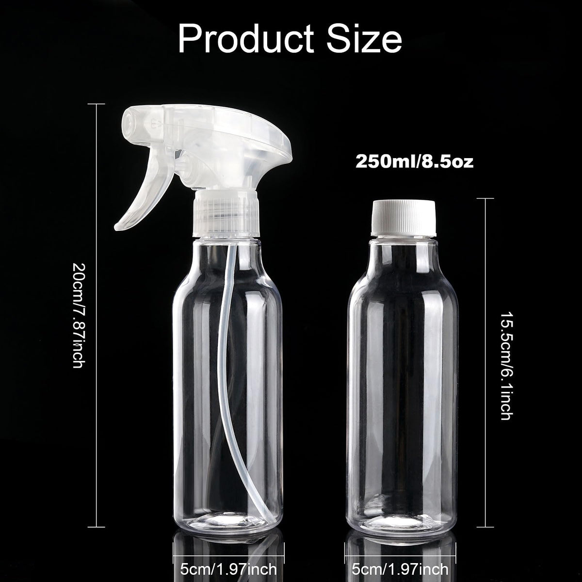 Plastic Spray Bottles 8.8oz (4 Count)