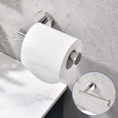 Toilet Paper Holder SUS304 Stainless Steel Round Size Polished Chrome 2 Pack (2 Count)
