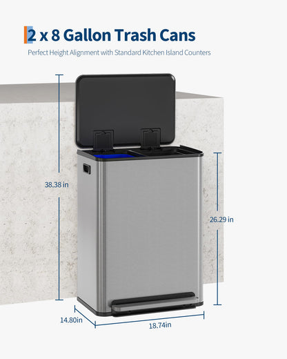 60 L 16 gal Kitchen Trash Can