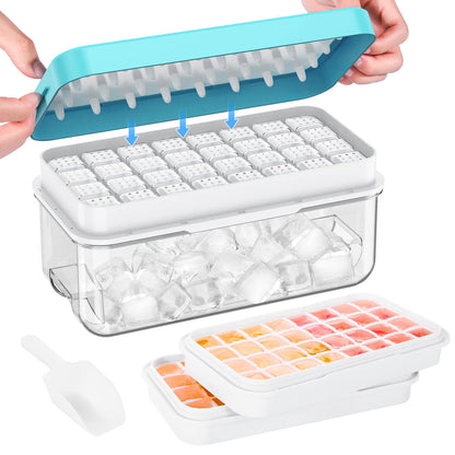 1" Ice Cube Tray with Lid and Bin