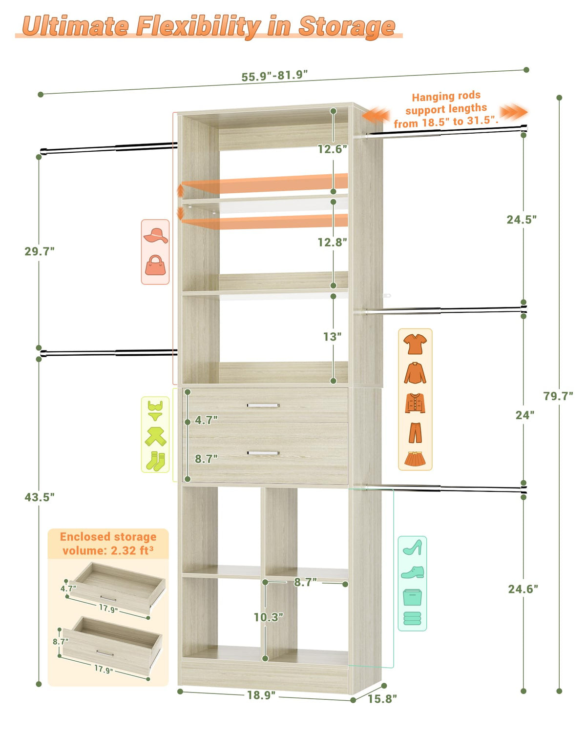 Small Closet System (6 Count)