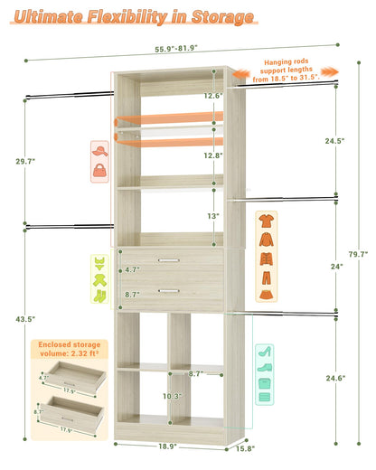 Small Closet System (6 Count)