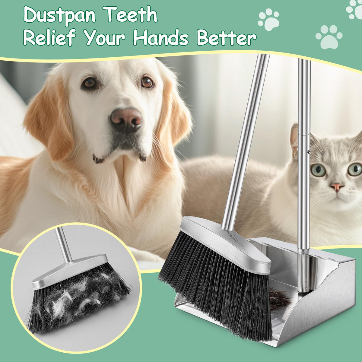 Dustpan with Broom Set