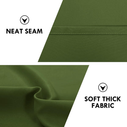 Short Blackout Curtains 52 x 36 Inch for Kitchen RV Bunk Olive Green